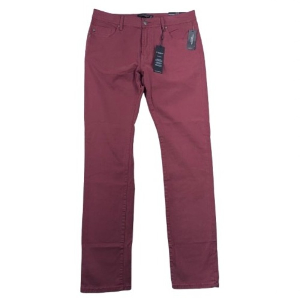 Liverpool Jeans Kingston Modern Straight Red Cotton Blend Pants 34W 34L‎ NWT